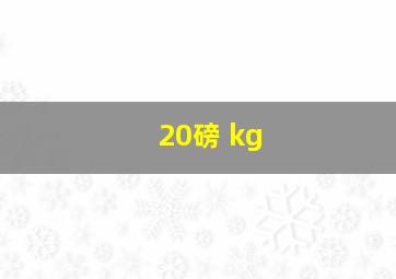 20磅 kg